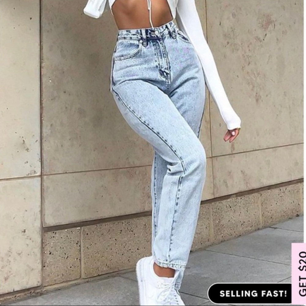 Iike duh? Boyfriend jeans washed blue